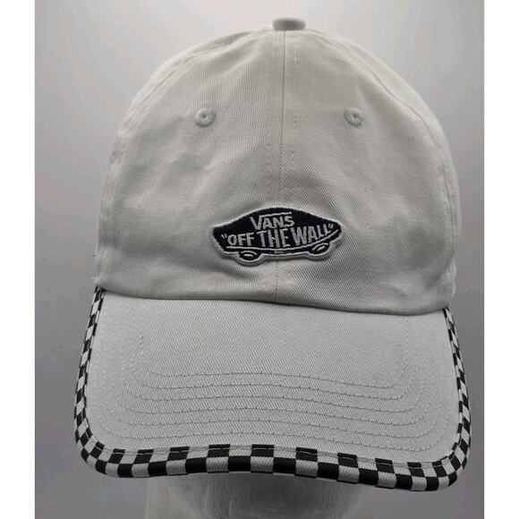 Vans Off the Wall‎ Skate Hat Checkered Visor Cap Strapback Adjustable Skateboard - Picture 1 of 9